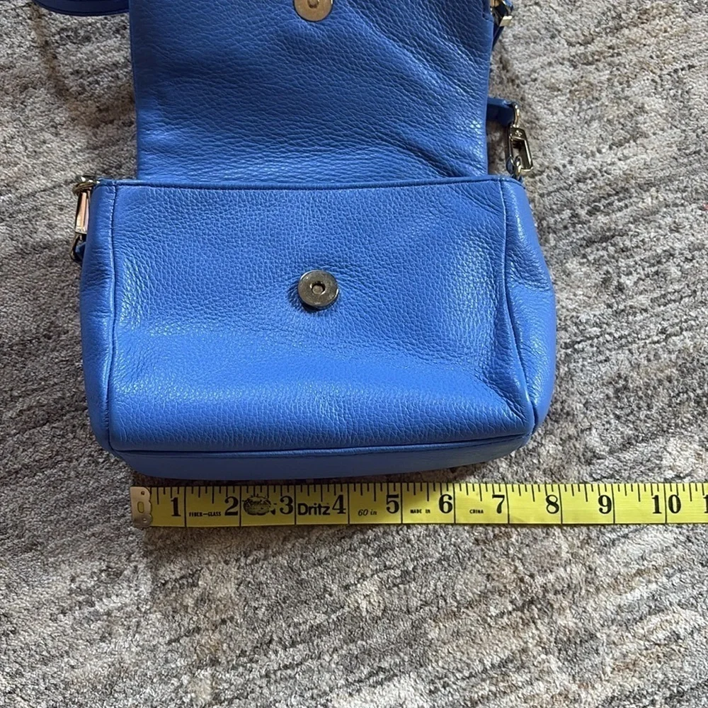 Talbots Blue Leather Crossbody Bag - adjustable straps - great condition